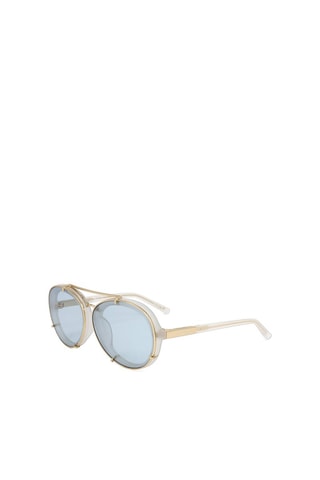 Lunettes de soleil femme - Catégorie 1 - Phillip Lim by Linda Farrow - Doré et gris