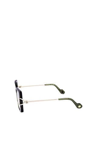 Lunettes de vue femme - Lanvin - Vert et argenté