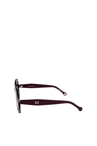 Lunettes de soleil femme - Catégorie 2 - Carolina Herrera - Noir, rouge, rose et argenté