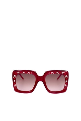 Lunettes de soleil femme - Catégorie 2 - Carolina Herrera - Rouge, marron et rose