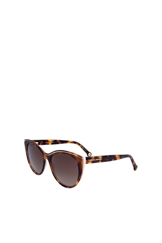 Lunettes de soleil femme - Catégorie 3 - Carolina Herrera - Blanc, noir, marron et doré