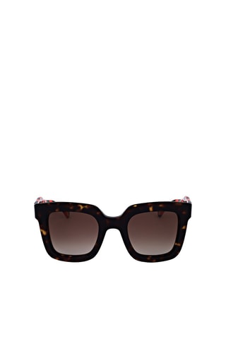 Lunettes de soleil femme - Catégorie 3 - Carolina Herrera - Noir, rouge, marron et argenté