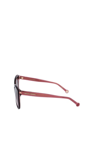 Lunettes de soleil femme - Catégorie 2 - Carolina Herrera - Rouge, rose, doré et gris