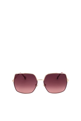 Lunettes de soleil femme - Catégorie 3 - Carolina Herrera - Rouge, rose et doré