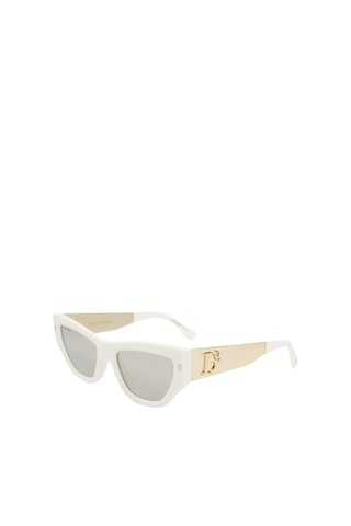 Lunettes de soleil femme - Catégorie 1- Dsquared2 - Blanc et doré