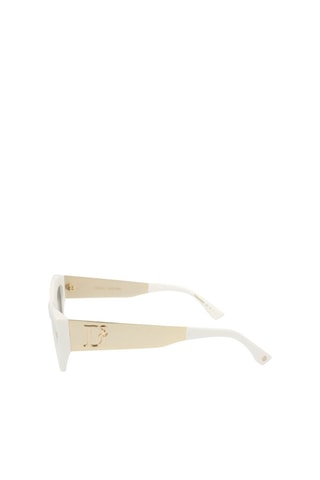 Lunettes de soleil femme - Catégorie 1- Dsquared2 - Blanc et doré