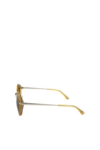 Lunettes de soleil homme - Catégorie 3 - Dries Van Noten by Linda Farrow - Beige et argenté
