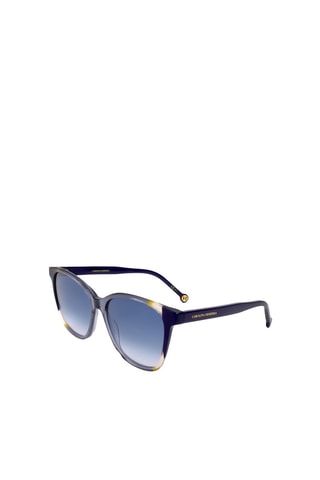 Lunettes de soleil femme - Catégorie 2 - Carolina Herrera - Bleu, jaune et gris