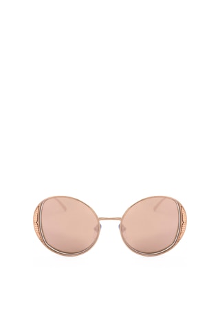 Lunettes de soleil femme - Verres effet miroir - Catégorie 1 - Bulgari - Doré rose