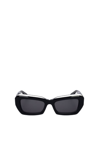 Lunettes de soleil femme - Catégorie 3 - Lanvin - Blanc, noir et argenté