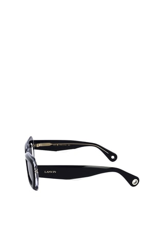 Lunettes de soleil femme - Catégorie 3 - Lanvin - Blanc, noir et argenté