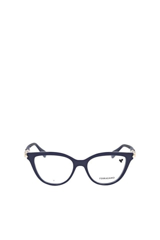 Lunettes de vue femme - Ferragamo - Bleu et argenté