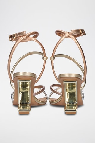 Sandalen met Sleehak - Goudkleurig