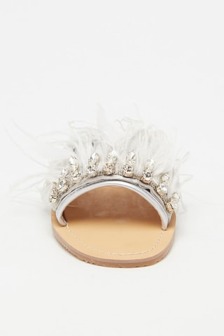 Ciabatte - Bianco e argentato