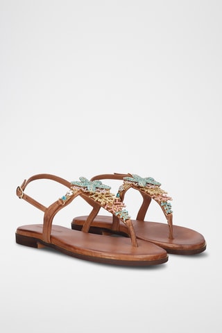 Sandali in pelle - Marrone