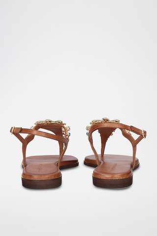 Sandali in pelle - Marrone