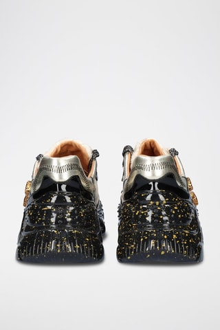 Sneakers platform in pelle - Dorato