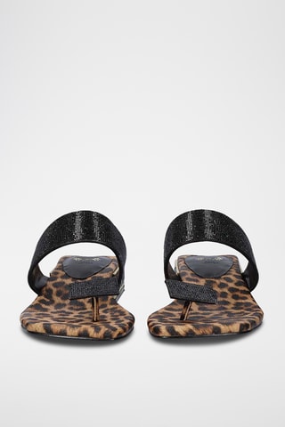 Sandali con tacco - Beige e marrone