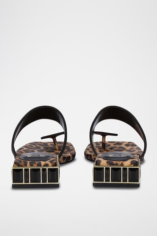 Sandali con tacco - Beige e marrone