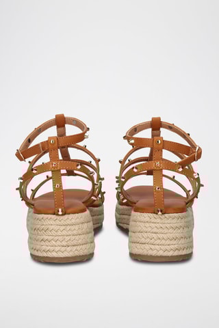 Sandali con zeppa - Marrone -  e 