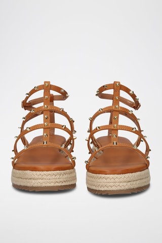 Sandali con zeppa - Marrone -  e 