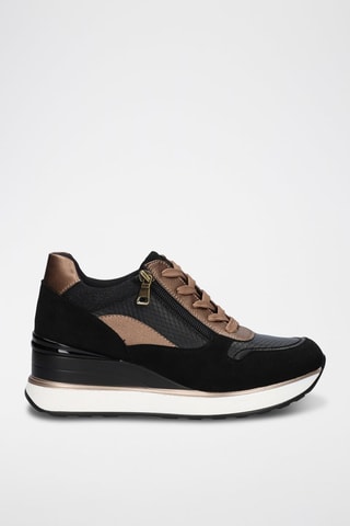 Sneakers con zeppa - Nero