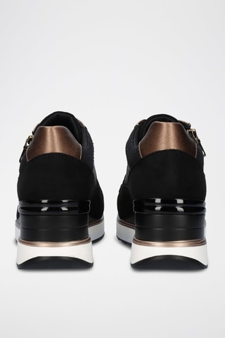 Sneakers con zeppa - Nero