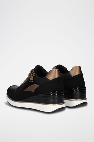 Sneakers con zeppa - Nero
