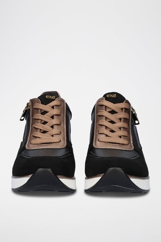 Sneakers con zeppa - Nero