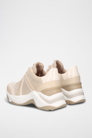 Sneakers con zeppa - Beige