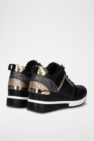 Sneakers con zeppa - Nero
