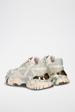 Sneakers platform in pelle - 