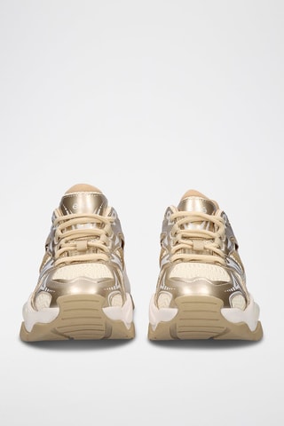 Sneakers platform in pelle - Grigio