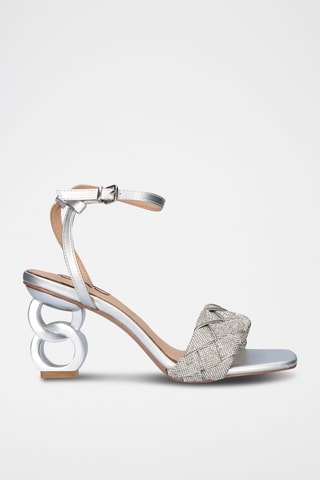 Sandali con tacco - Argentato