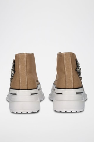 Sneakers alte platform - Marrone