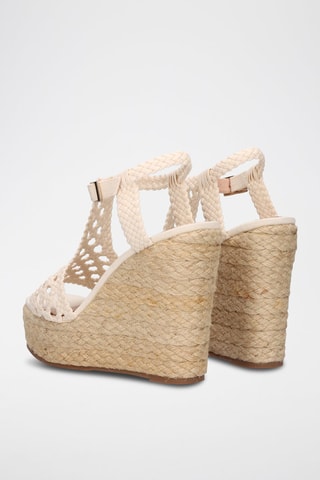 Sandali con zeppa Naomi - Beige - 