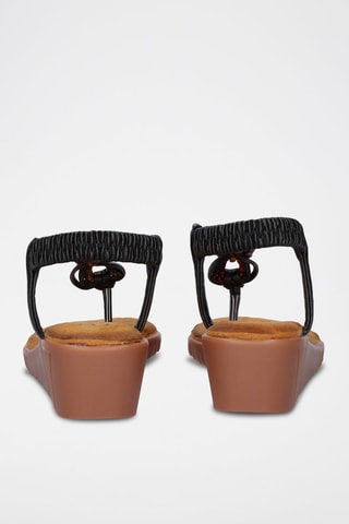 Sandali con zeppa - Nero - 