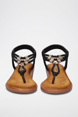 Sandali con zeppa - Nero - 