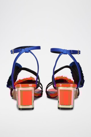 Sandales à talons Luisa - Bleu et noir