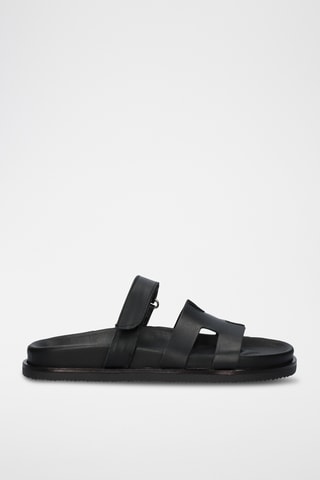 Ciabatte in pelle - Nero