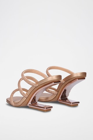 Sandali con tacco - Dorato rosa