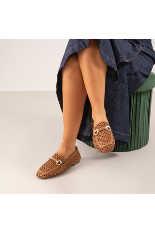 Mocassini in pelle - Marrone