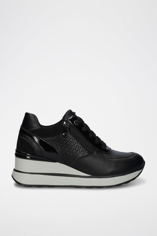 Sneakers con zeppa - Nero