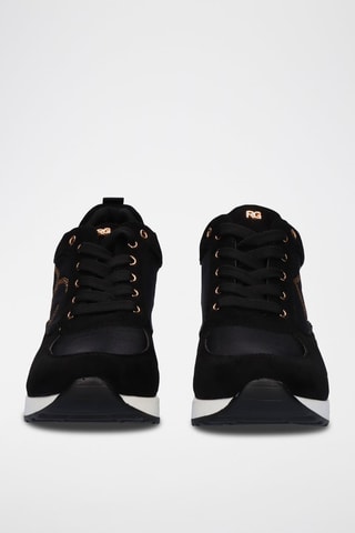Sneakers con zeppa - Nero
