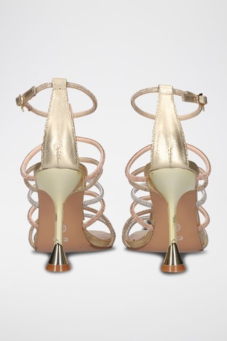 Sandali con tacco - Argentato e dorato