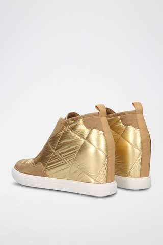 Sneakers con zeppa - Dorato