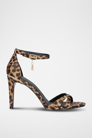 Sandali con tacco - Beige e marrone