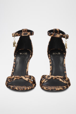 Sandali con tacco - Beige e marrone