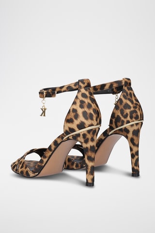 Sandali con tacco - Beige e marrone