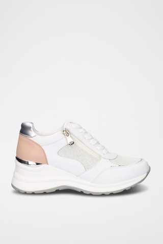 Sneakers - Argentato e bianco